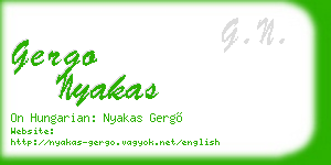 gergo nyakas business card